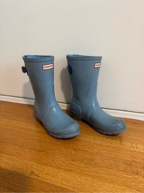 Hunter Dusty Blue Waterproof Rain Boots